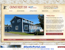 Tablet Screenshot of crowsnestinn.ca